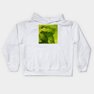 Avocado Green Abstract Low Polygon Background Kids Hoodie